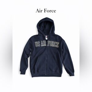 US Air Force Zip Up Hoodie Sherpa Lined Jacket Men’s Large Blue like New